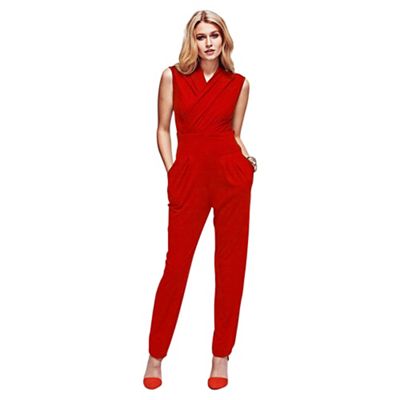 Red Jumpsuit in Clever Fabric